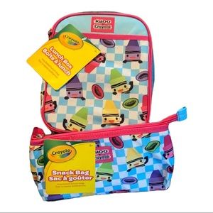 Crayola lunch box & snack bag or pencil case